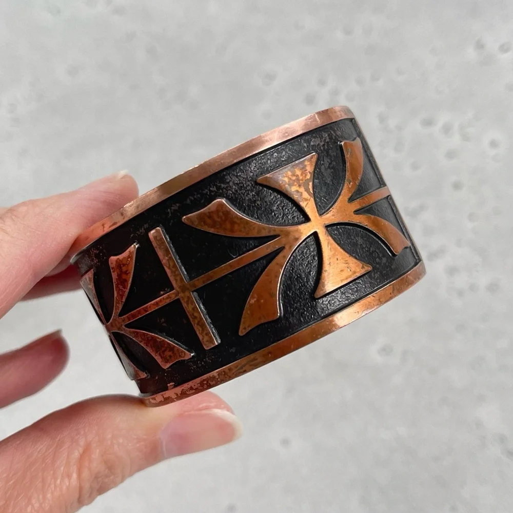 Bell Trading Post Copper Native American Tribal Cuff Bracelet - Picture 8 of 10